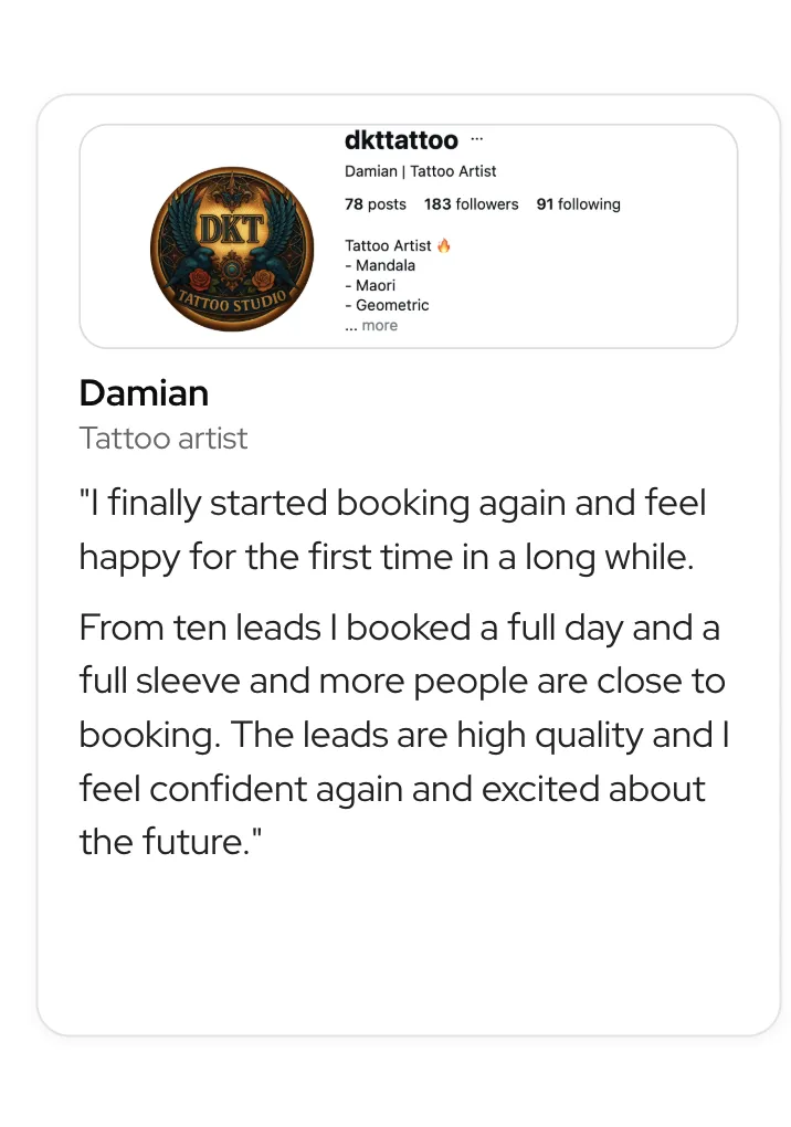 Win posted by a Tattoo Growth member